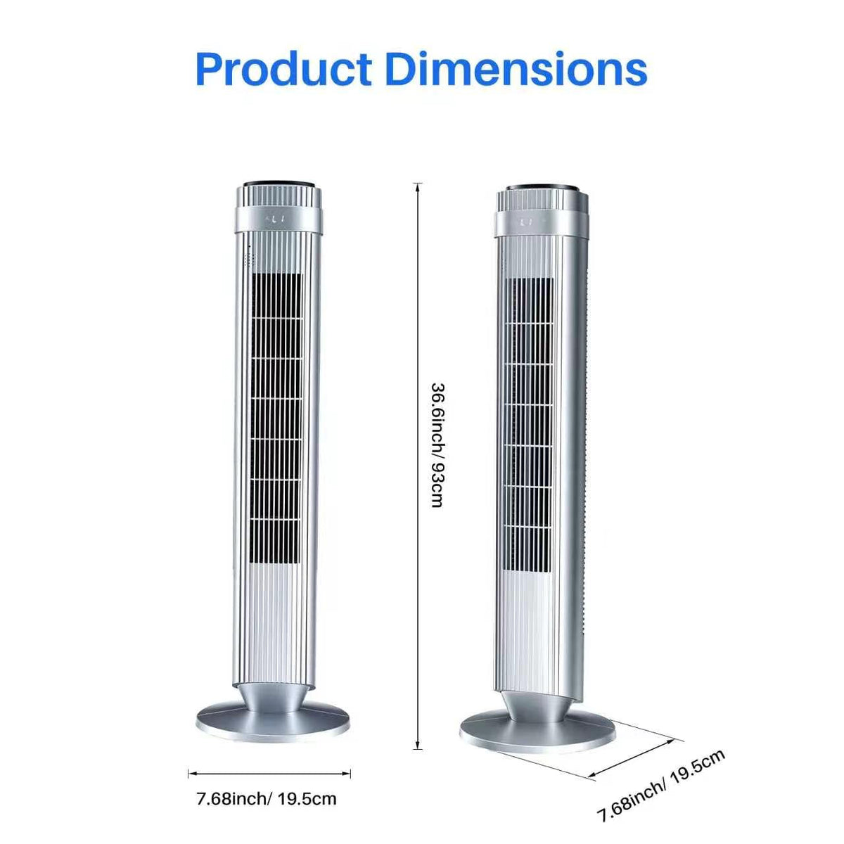 Bladeless Tower Fan with Quiet Cooling Smart Timer Wide Oscillation for Bedroom Office Home