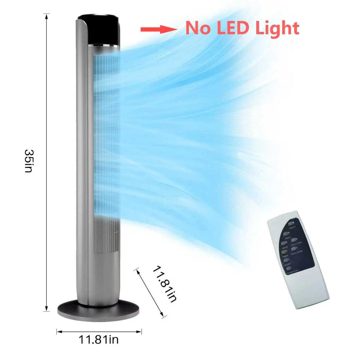 Bladeless Tower Fan with Quiet Cooling Smart Timer Wide Oscillation for Bedroom Office Home