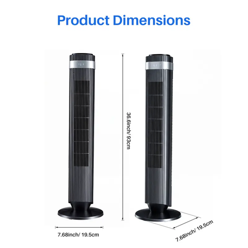 Bladeless Tower Fan with Quiet Cooling Smart Timer Wide Oscillation for Bedroom Office Home