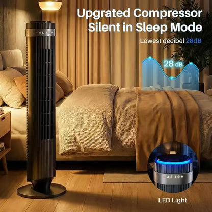 Bladeless Tower Fan with Quiet Cooling Smart Timer Wide Oscillation for Bedroom Office Home