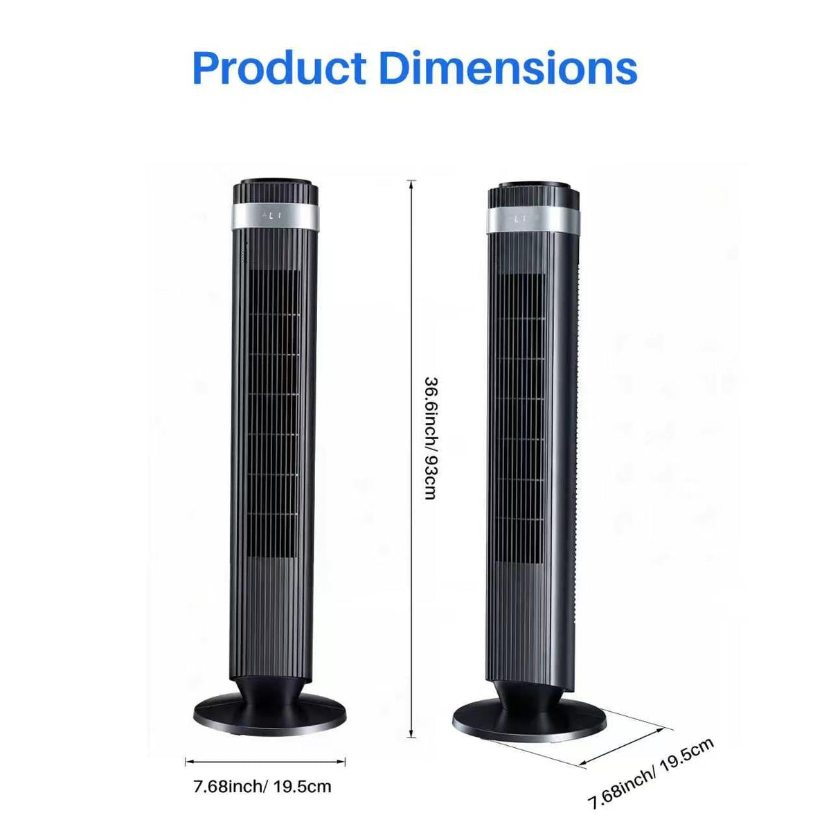Bladeless Tower Fan with Quiet Cooling Smart Timer Wide Oscillation for Bedroom Office Home
