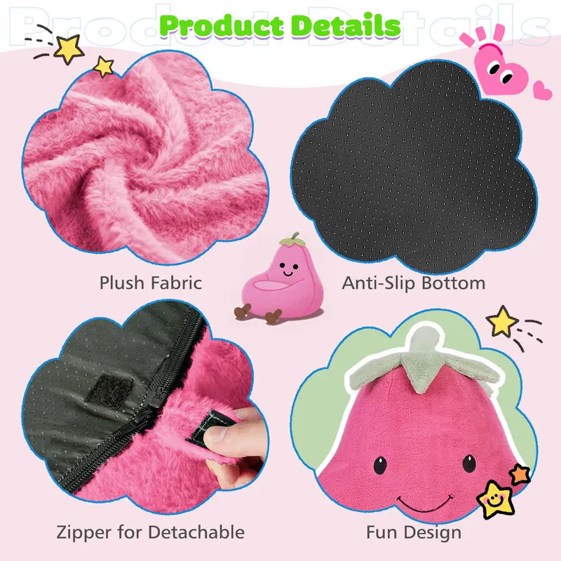 Ultra Soft Bean Bag Chair with Memory Foam Cozy Lounge Seat for Kids Teens Bedroom Decor