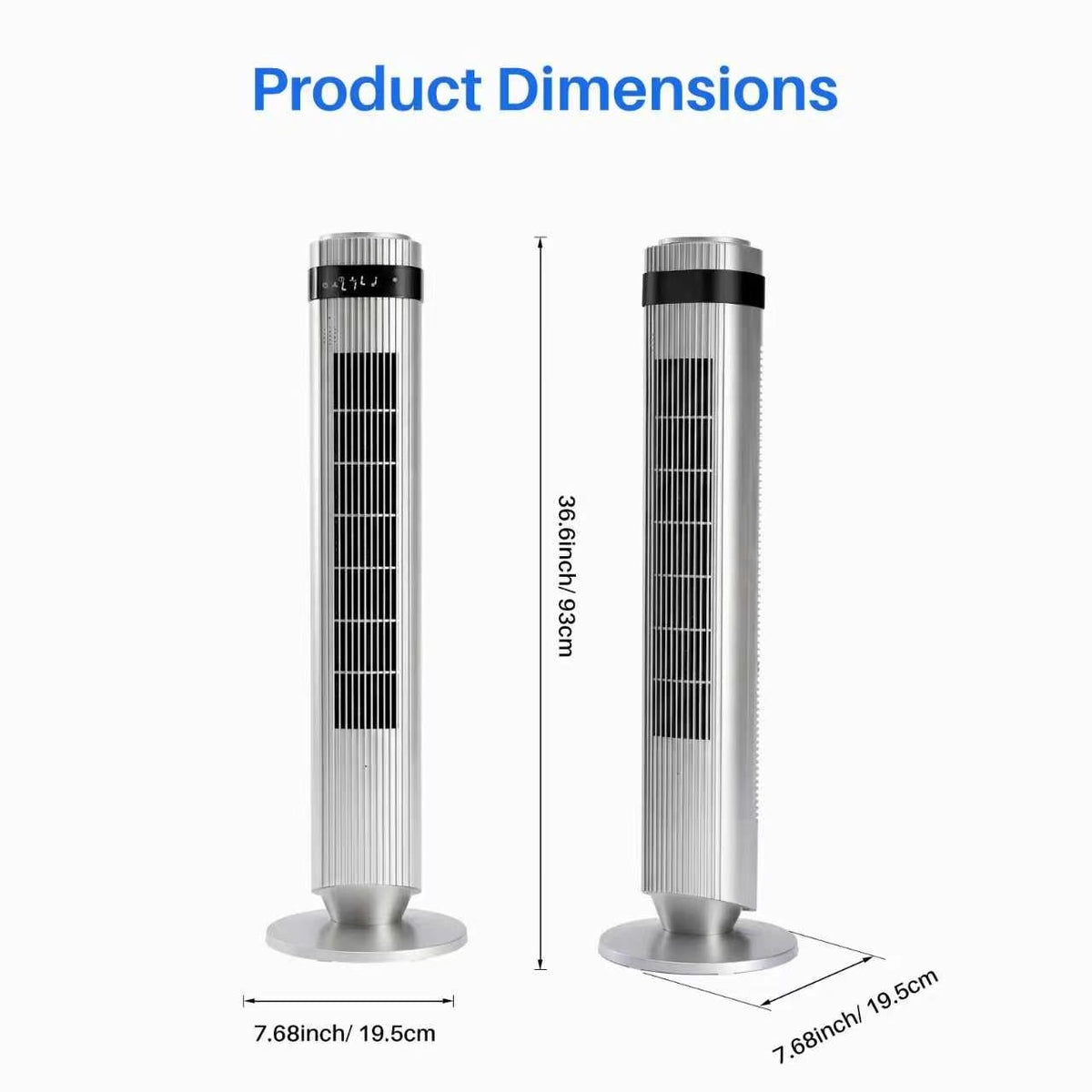 Bladeless Tower Fan with Quiet Cooling Smart Timer Wide Oscillation for Bedroom Office Home