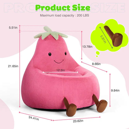 Ultra Soft Bean Bag Chair with Memory Foam Cozy Lounge Seat for Kids Teens Bedroom Decor
