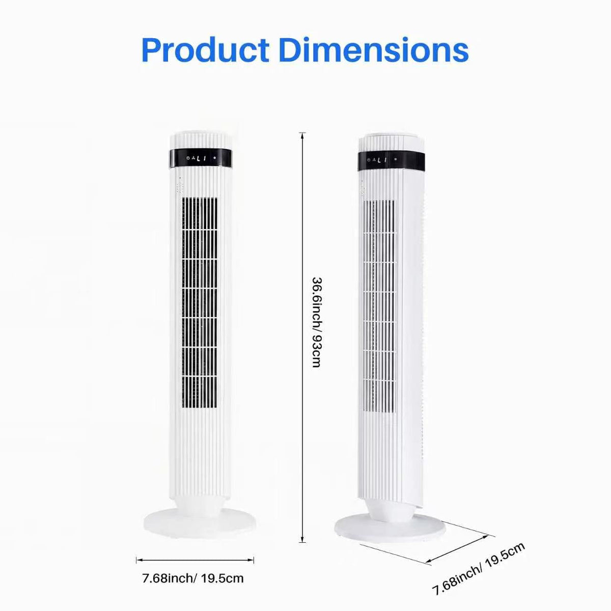 Bladeless Tower Fan with Quiet Cooling Smart Timer Wide Oscillation for Bedroom Office Home