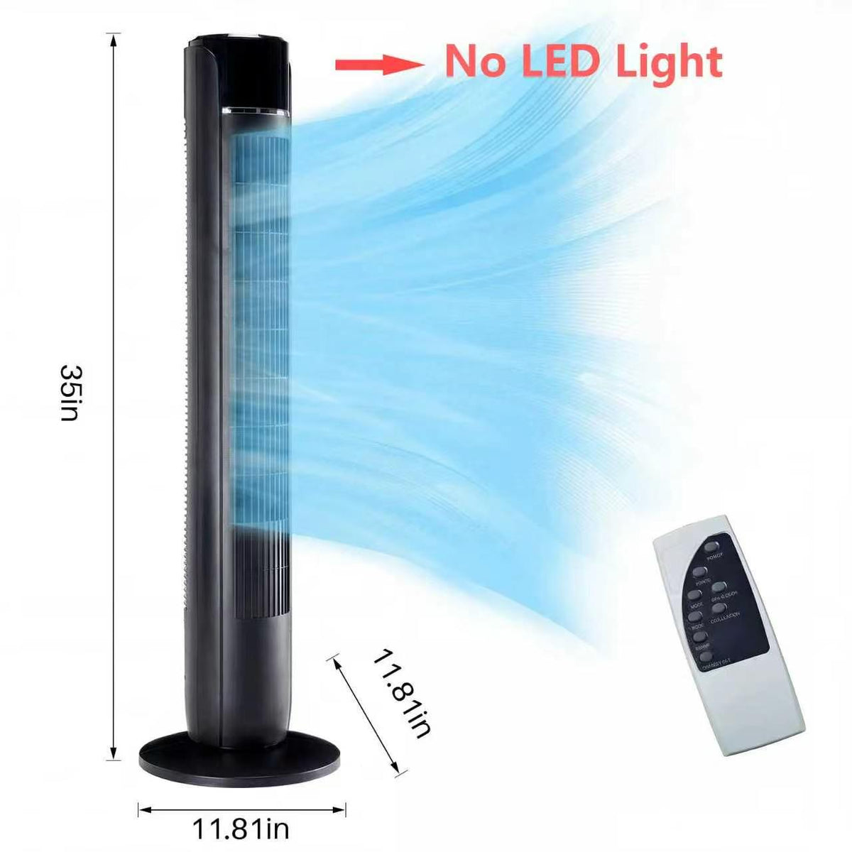 Bladeless Tower Fan with Quiet Cooling Smart Timer Wide Oscillation for Bedroom Office Home