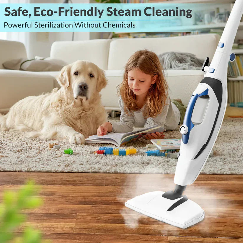10 in 1 Steam Mop Chemical Free Deep Clean Multi Surface Detachable Handheld Cleaner Fast Heat