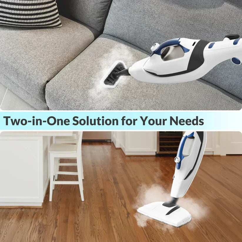 10 in 1 Steam Mop Chemical Free Deep Clean Multi Surface Detachable Handheld Cleaner Fast Heat