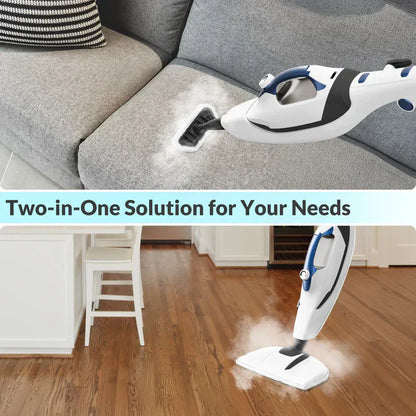 10 in 1 Steam Mop Chemical Free Deep Clean Multi Surface Detachable Handheld Cleaner Fast Heat