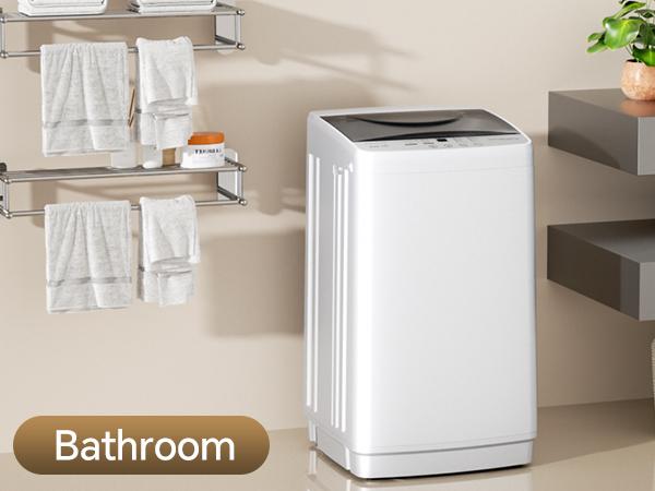 Portable Compact Washing Machine Full Automatic Stainless Steel Drum LED Display for Apartment