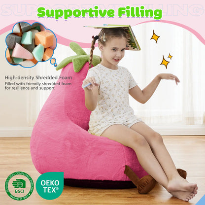 Ultra Soft Bean Bag Chair with Memory Foam Cozy Lounge Seat for Kids Teens Bedroom Decor
