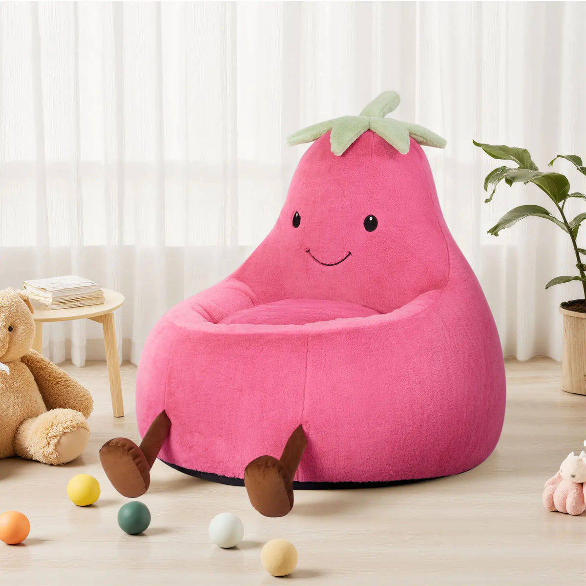 Ultra Soft Bean Bag Chair with Memory Foam Cozy Lounge Seat for Kids Teens Bedroom Decor